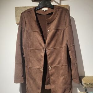 Elegant Brown Blazer by Christopher & Banks